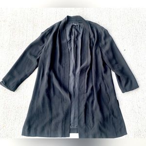 Eileen Fisher 100% Silk Open Front Blazer